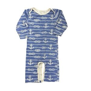 Winter Water Factory anchor nautical long size 3 months organic cotton blue
